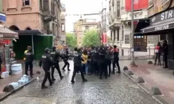 Taksim’e çıkmak isteyen gruba polis müdahalesi