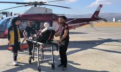 Ambulans helikopter 80 yaşındaki hasta için havalandı