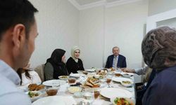 Erdoğan ve eşi, iftarda Fidan ailesine konuk oldu