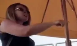 Beyazıt'ta Filistin bayrağına tepki: Makası alıp keserim!
