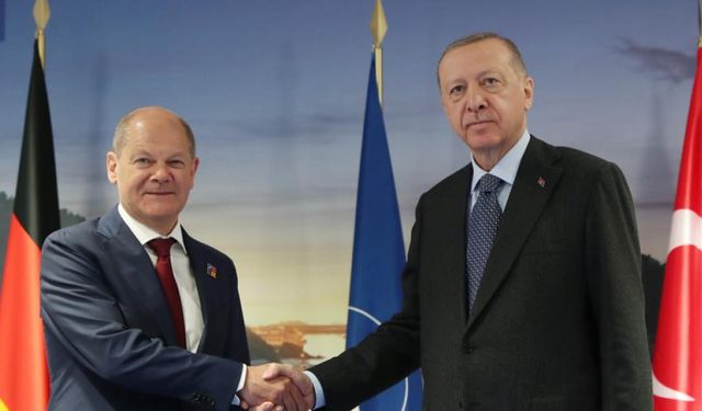 Cumhurbaşkanı Erdoğan, Scholz ile görüştü