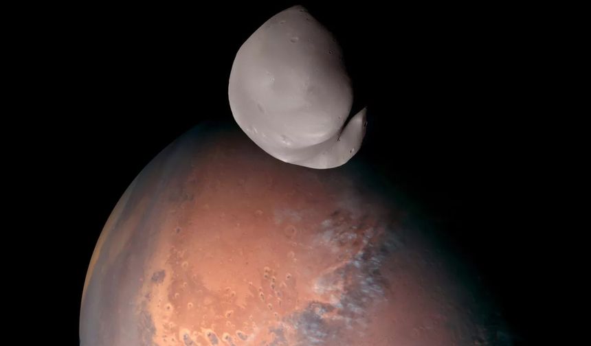 Mars'ın uydusu Deimos'un en net görüntüleri ortaya çıktı