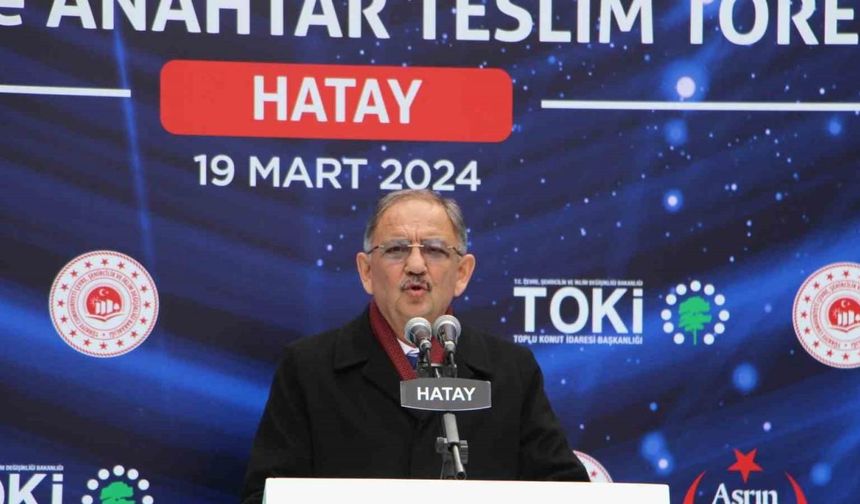 Bakan Özhaseki: TOKİ’miz 1 milyon 340 bin konut yaptı